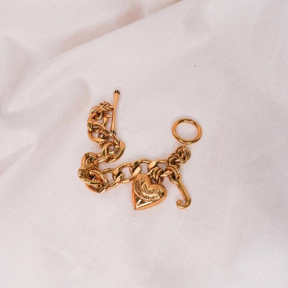 💋Juicy Couture Chunky Gold Tone Link Charm Bracelet - Picture 2 of 3